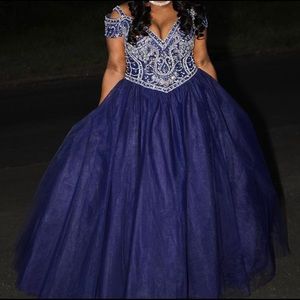 Navy Blue Prom Dress